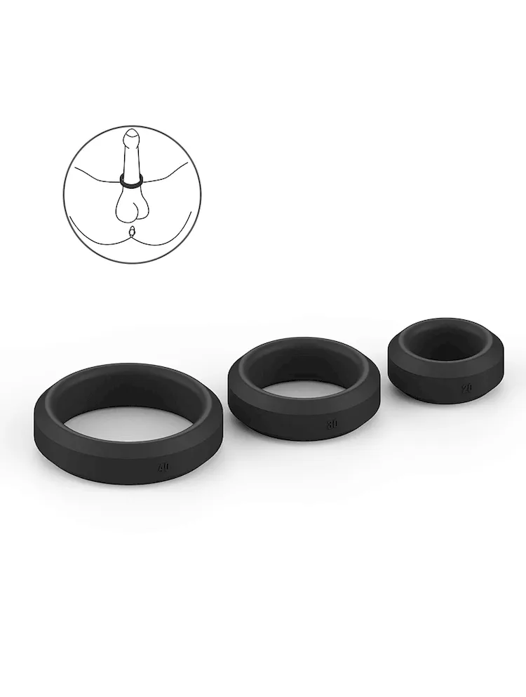 Ylove New Upgraded Design Soft Touch Soft Silicone Penis Ring Cock Rings Set Strong Stimulus for Male Couple Time