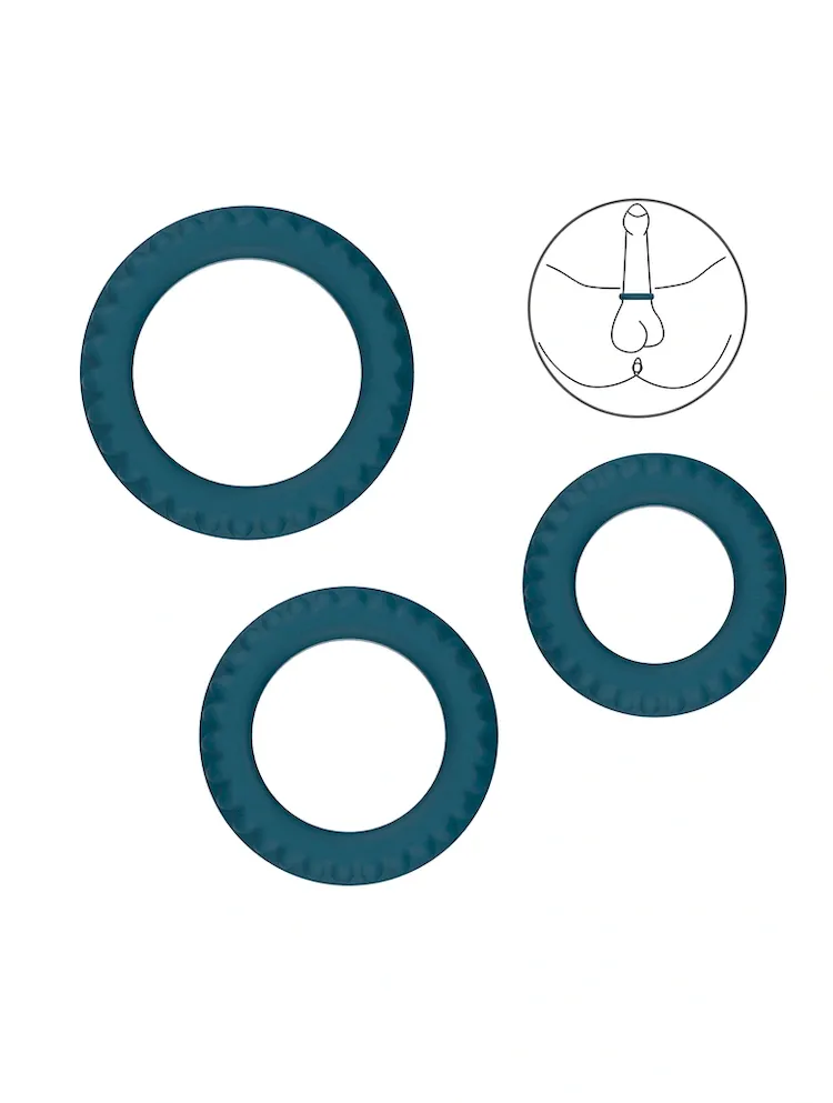 Ylove New Upgraded Design Soft Touch Liquid silicone Penis Ring Cock Rings Set Strong Stimulus for Male Couple Time