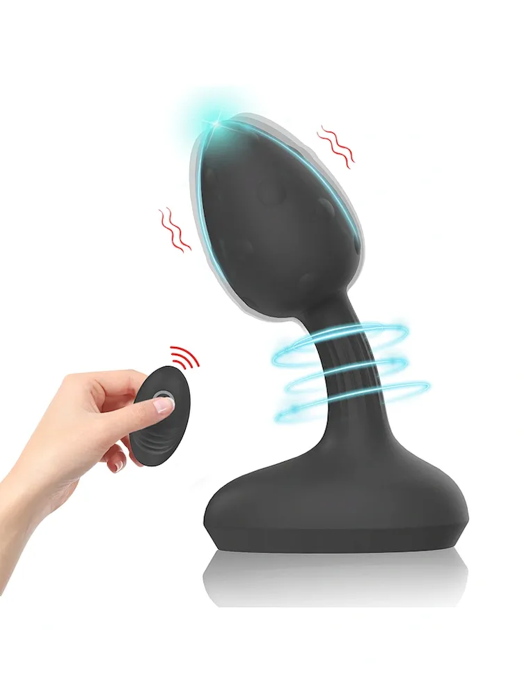 Ylove Factory Sale Silicone Remote Control Prostate Massager Vibrator Anal Sex Toys Butt Plug For Man Anal Plug